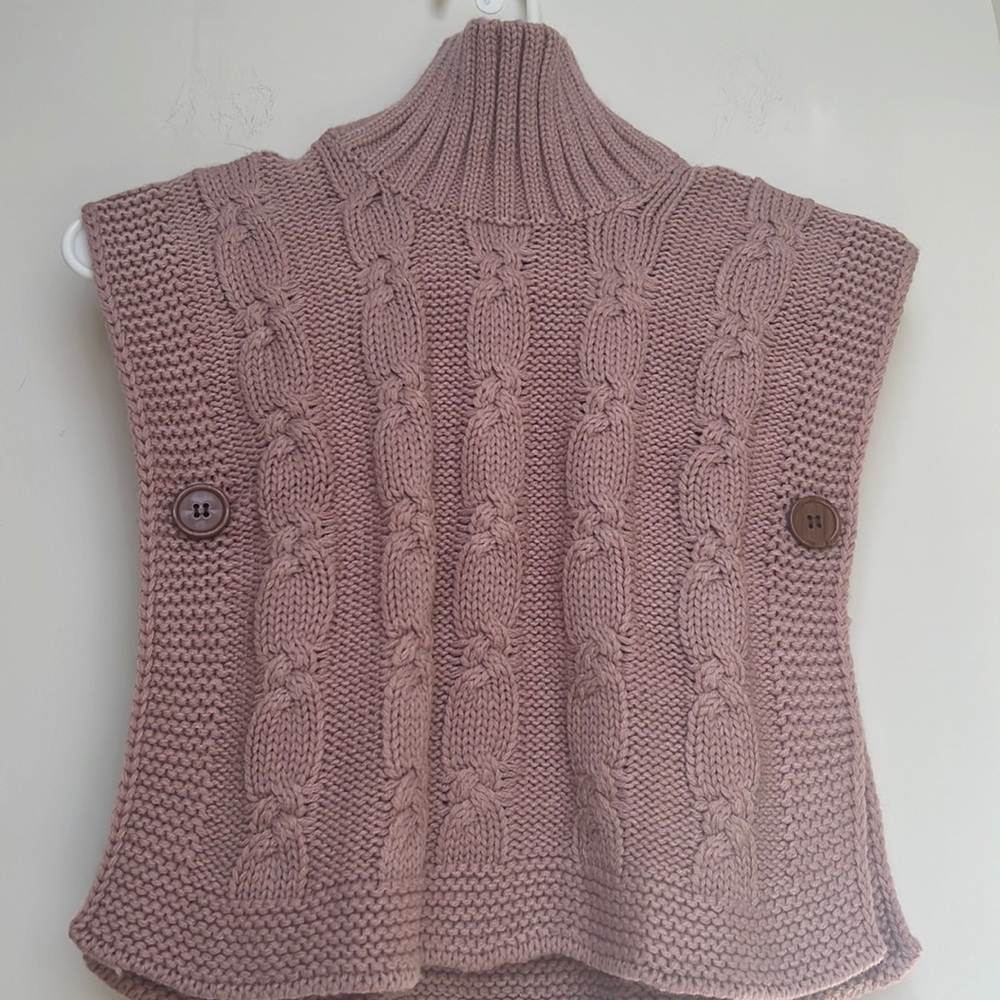 Pink Knit Mock Neck Top Size Small - Picture 1 of 3